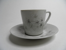 Lumikukka Coffee Cup and Saucer grey