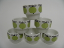Egg Cup green Apple 6 pcs Arabia SOLD OUT